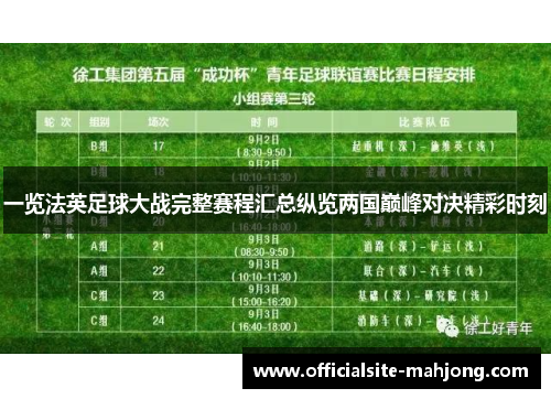 一览法英足球大战完整赛程汇总纵览两国巅峰对决精彩时刻